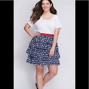 Lane Bryant red/white/blue circle skirt 18/20